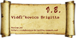 Vidákovics Brigitta névjegykártya