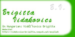brigitta vidakovics business card